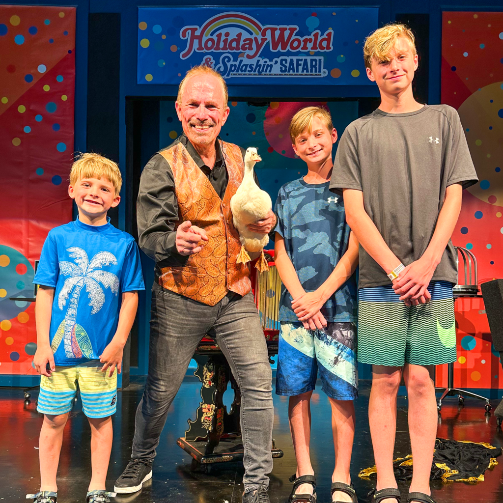 HoliBlogger Trina's sons with Don Baggett.