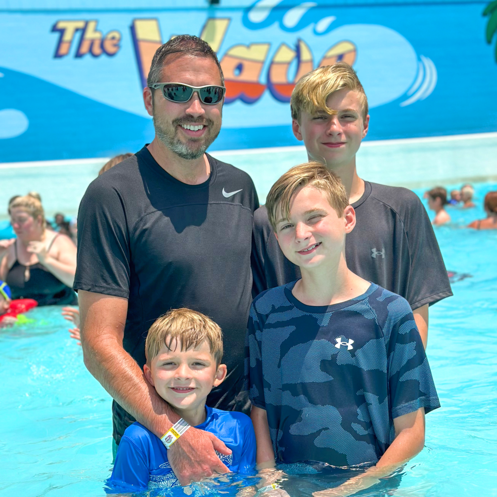 HoliBlogger Trina's husband and sons in The Wave.