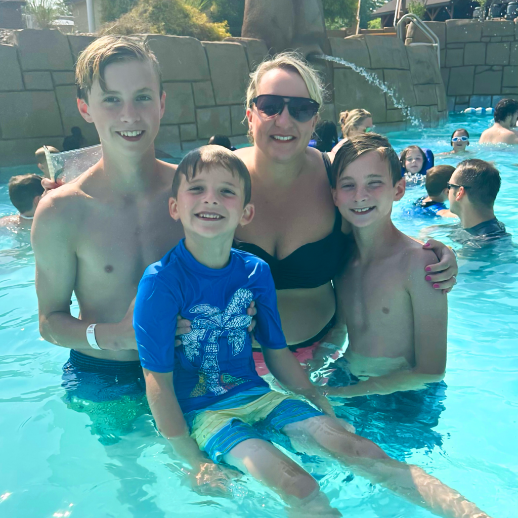 HoliBlogger Trina's sons in Bahari Wave with her.