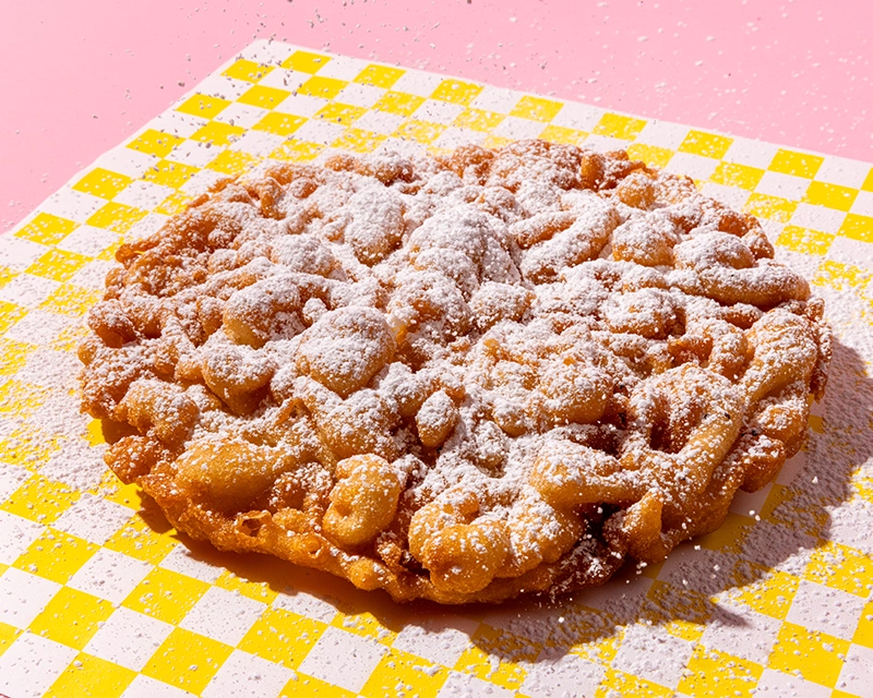 Classic funnel cake at Holiday World & Splashin' Safari in Santa Claus, Indiana.