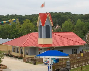 The First Aid building at Holiday World & Splashin' Safari.