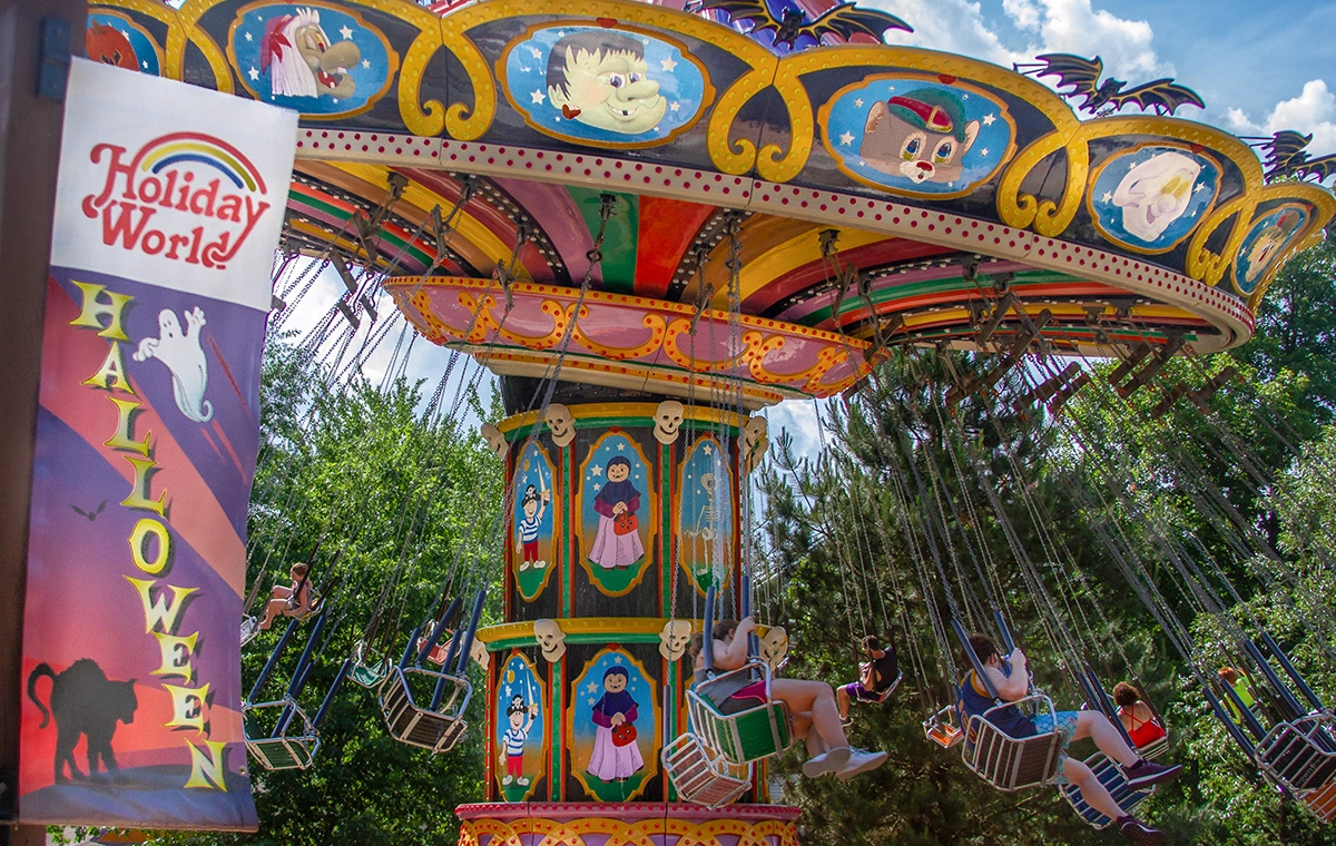 HallowSwings at Holiday World & Splashin' Safari in Santa Claus, Indiana.