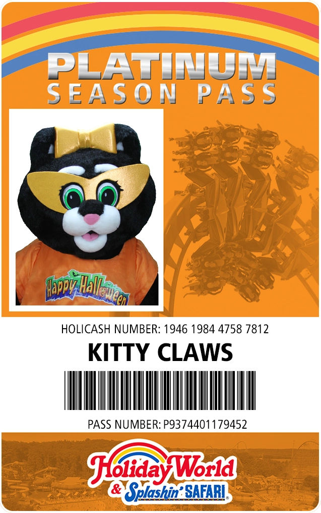 Mockup of a Platinum Season Pass featuring Kitty Claws.