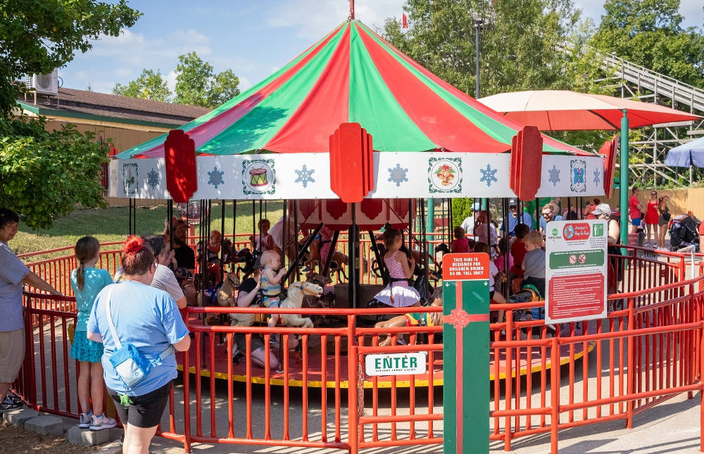 Prancer's Merry-Go-Round at Holiday World & Splashin' Safari in Santa Claus, Indiana.