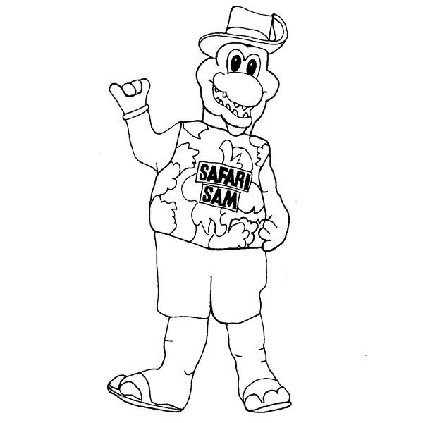 Safari Sam Coloring Page